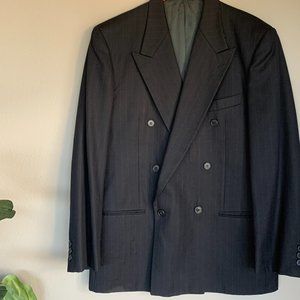 Mens double-breasted pinstripe suit